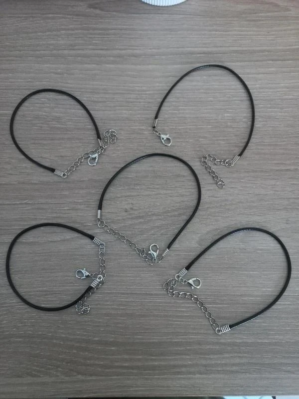 Lot De 5 Bracelets Réglables "Noir"
